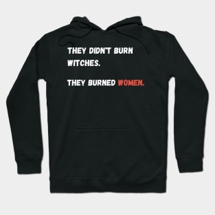 They didn't burn witches. they burned women. Hoodie